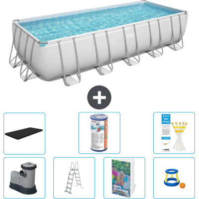 Bestway Piscina Power Steel Rettangolare - 640x274x132 Cm - 8-pezzi S541 Bestway Piscina Power Steel Rettangolare - 640x274x132 Cm - 8-pezzi S541