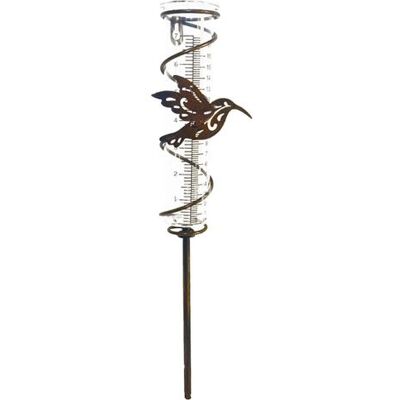 BARKBUSTERS Rge Colibri Nouveauté Pluviomètre – Pluviomètre En Spirale En Métal Avec Piquet À Motifs De Colibris – Tube Pluviomètre Pour Clôture De Jardin, 7 Pouces BARKBUSTERS Rge Colibri Nouveauté Pluviomètre – Pluviomètre En Spirale En Métal Avec Piquet À Motifs De Colibris – Tube Pluviomètre Pour Clôture De Jardin, 7 Pouces