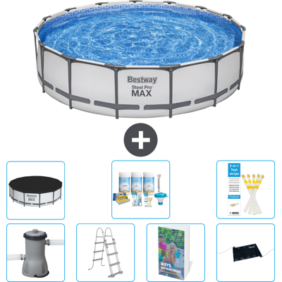 Bestway Piscina Steel Pro Max Rotonda - 457x122 Cm - 8-pezzi S632 Bestway Piscina Steel Pro Max Rotonda - 457x122 Cm - 8-pezzi S632