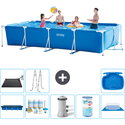 Intex Piscina Con Struttura Rettangolare - 450x220x84 Cm - 7-pezzi S30274 Intex Piscina Con Struttura Rettangolare - 450x220x84 Cm - 7-pezzi S30274