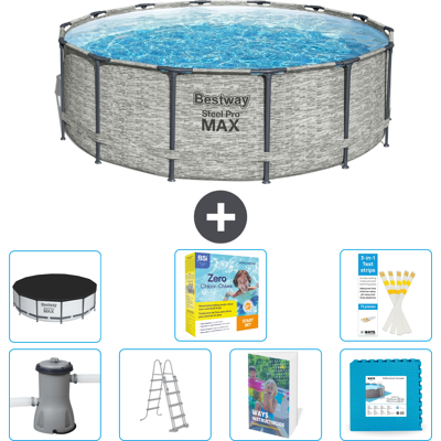 Bestway Piscina Steel Pro Max Rotonda - 427x122 Cm - 8-pezzi S566 Bestway Piscina Steel Pro Max Rotonda - 427x122 Cm - 8-pezzi S566