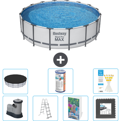 Bestway Piscina Steel Pro Max Rotonda - 488x122 Cm - 8-pezzi S563 Bestway Piscina Steel Pro Max Rotonda - 488x122 Cm - 8-pezzi S563