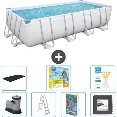 Bestway Piscina Power Steel Rettangolare - 549x274x122 Cm - 8-pezzi S607 Bestway Piscina Power Steel Rettangolare - 549x274x122 Cm - 8-pezzi S607