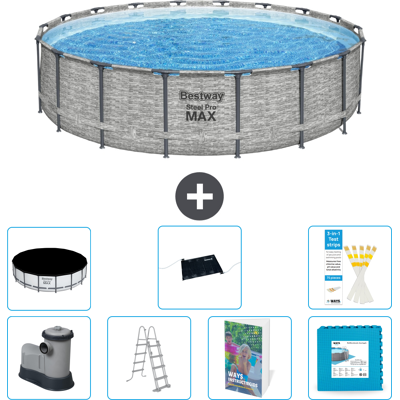 Bestway Piscina Steel Pro Max Rotonda - 549x122 Cm - 8-pezzi S621 Bestway Piscina Steel Pro Max Rotonda - 549x122 Cm - 8-pezzi S621