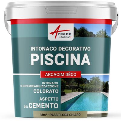 ARCANE INDUSTRIES Intonaco Per Piscine, Decorativo Di Finitura E Impermeabilizzante - Arcacim Deco - 16 M² Passiflora Chiaro - ARCANE INDUSTRIES Intonaco Per Piscine, Decorativo Di Finitura E Impermeabilizzante - Arcacim Deco - 16 M² Passiflora Chiaro -