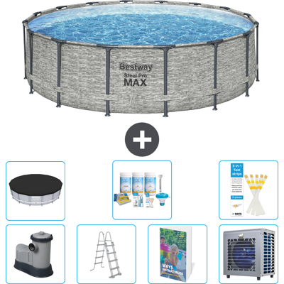 Bestway Piscina Steel Pro Max Rotonda - 488x122 Cm - 8-pezzi S612 Bestway Piscina Steel Pro Max Rotonda - 488x122 Cm - 8-pezzi S612