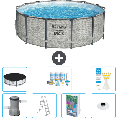 Bestway Piscina Steel Pro Max Rotonda - 427x122 Cm - 8-pezzi S576 Bestway Piscina Steel Pro Max Rotonda - 427x122 Cm - 8-pezzi S576