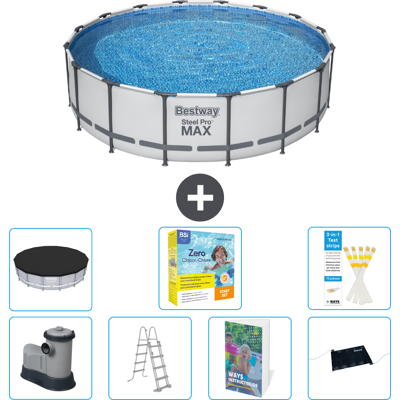 Bestway Piscina Steel Pro Max Rotonda - 488x122 Cm - 8-pezzi S582 Bestway Piscina Steel Pro Max Rotonda - 488x122 Cm - 8-pezzi S582