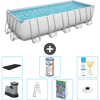 Bestway Piscina Power Steel Rettangolare - 640x274x132 Cm - 8-pezzi S622 Bestway Piscina Power Steel Rettangolare - 640x274x132 Cm - 8-pezzi S622