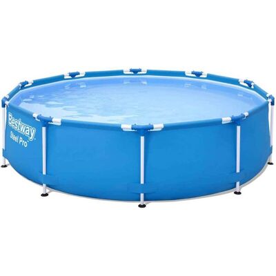 Bestway Piscina "steel Pro" Piscina Rotonda Con Telaio In Acciaio 305x76cm Blu Senza Pompa Bestway Piscina "steel Pro" Piscina Rotonda Con Telaio In Acciaio 305x76cm Blu Senza Pompa