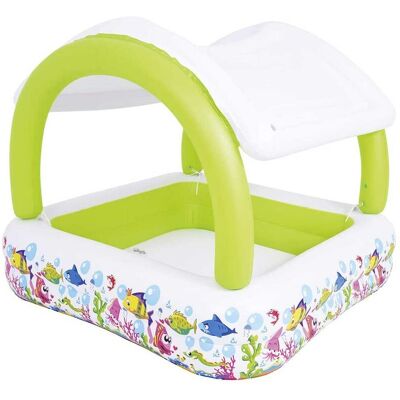 JILONG Piscina Gonfiabile Fuoriterra Giardino Con Tettoia Parasole Removbile 145x128cm JILONG Piscina Gonfiabile Fuoriterra Giardino Con Tettoia Parasole Removbile 145x128cm