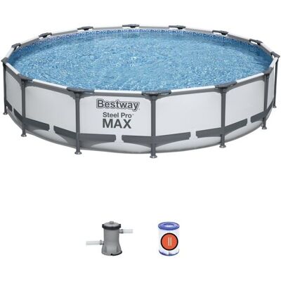 Bestway Piscina Tonda Fuori Terra Steel Pro Max 427xh84 -56595 + Pompa Bestway Piscina Tonda Fuori Terra Steel Pro Max 427xh84 -56595 + Pompa