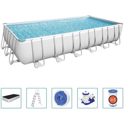 Bestway Power Steel Piscina Rettangolare 732x366x132 Cm - Bestway Power Steel Piscina Rettangolare 732x366x132 Cm -