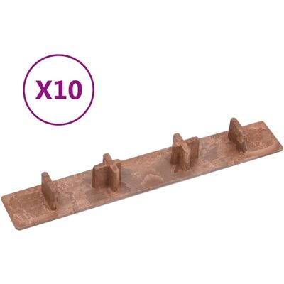 VIDAXL Tappi Per Decking 10 Pz In Plastica Marrone - VIDAXL Tappi Per Decking 10 Pz In Plastica Marrone -