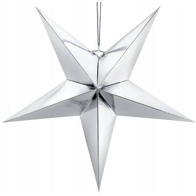 OEM Stella Di Carta, 70 Cm, Argento, 1 Pz. OEM Stella Di Carta, 70 Cm, Argento, 1 Pz.