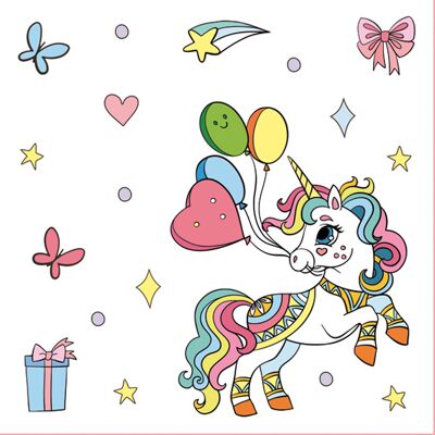 OEM Tovaglioli Di Compleanno Con Unicorno, 33x33 Cm, 20 Pezzi OEM Tovaglioli Di Compleanno Con Unicorno, 33x33 Cm, 20 Pezzi