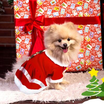 OEM Abiti Natalizi Per Cani - Costume Cosplay Per Feste Di Natale Per Animali Domestici, Rosso Per Cani Di Piccola E Media Taglia OEM Abiti Natalizi Per Cani - Costume Cosplay Per Feste Di Natale Per Animali Domestici, Rosso Per Cani Di Piccola E Media Taglia