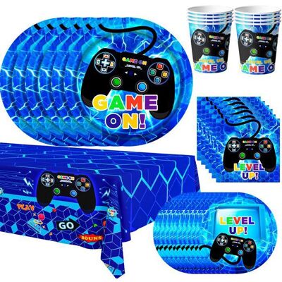 OEM Set Di Piatti Per Feste Gioco Video Decorazione Da Tavola Gioco Video Decorazioni Di Compleanno Kit Di Piatti Per 16 Persone OEM Set Di Piatti Per Feste Gioco Video Decorazione Da Tavola Gioco Video Decorazioni Di Compleanno Kit Di Piatti Per 16 Persone