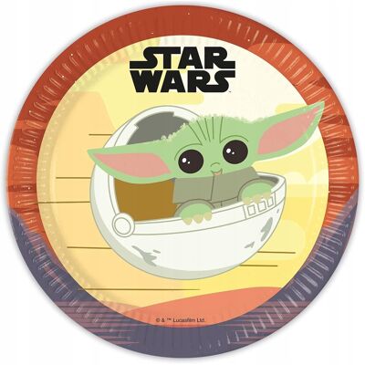 OEM Piatti Di Carta Per Compleanno A Tema Star Wars Mandalorian Baby Yoda, 23 Cm, 8 Pezzi. OEM Piatti Di Carta Per Compleanno A Tema Star Wars Mandalorian Baby Yoda, 23 Cm, 8 Pezzi.