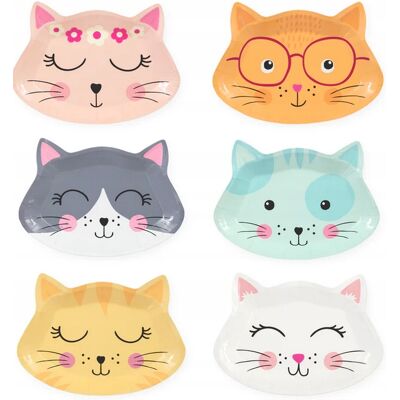 OEM Piatti Di Carta Con Gatti, Tema Gatti Assortiti, Per Feste Di Compleanno, 20,5x15 Cm, 6 Pezzi. OEM Piatti Di Carta Con Gatti, Tema Gatti Assortiti, Per Feste Di Compleanno, 20,5x15 Cm, 6 Pezzi.