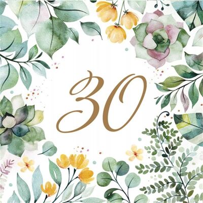 OEM Tovaglioli Per Il 30° Compleanno, Stile Boho, Con Foglie, Per Feste Primaverili, 33x33 Cm, 20 Pezzi. OEM Tovaglioli Per Il 30° Compleanno, Stile Boho, Con Foglie, Per Feste Primaverili, 33x33 Cm, 20 Pezzi.
