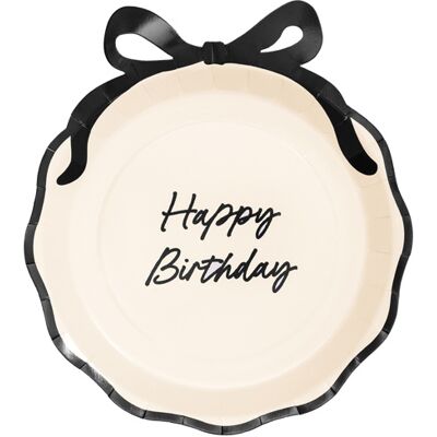 OEM Piatti Di Carta "buon Compleanno" Con Fiocco - 24 Cm, 6 Pezzi OEM Piatti Di Carta "buon Compleanno" Con Fiocco - 24 Cm, 6 Pezzi