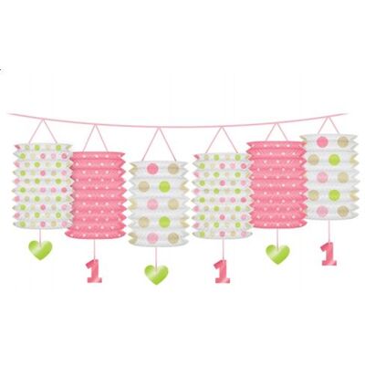 OEM Ghirlanda Di Lanterne Per Il Primo Compleanno, Rosa, 3,6 M, 1 Pz. OEM Ghirlanda Di Lanterne Per Il Primo Compleanno, Rosa, 3,6 M, 1 Pz.