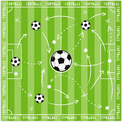 OEM Tovaglioli Calcio Compleanno Coppa Del Mondo 33x33cm X10 OEM Tovaglioli Calcio Compleanno Coppa Del Mondo 33x33cm X10