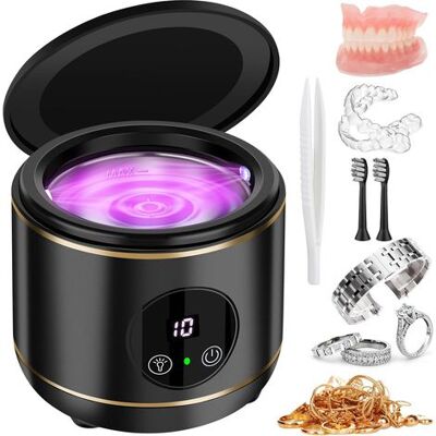 OEM (nero) Pulitore A Ultrasuoni Uv Per Protesi Dentarie, Apparecchio Per La Pulizia A Ultrasuoni Di Protesi Dentarie, Protegge Denti, Allineatori, Testine Di Spazzolino, Dispositivo Di Pulizia A Ultrasuo OEM (nero) Pulitore A Ultrasuoni Uv Per Protesi Dentarie, Apparecchio Per La Pulizia A Ultrasuoni Di Protesi Dentarie, Protegge Denti, Allineatori, Testine Di Spazzolino, Dispositivo Di Pulizia A Ultrasuo