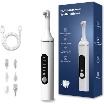 OEM Lucidatrice Dentale - Apparecchio Sbiancante Per Denti, Rimozione Tartaro Elettrica, Kit Lucidante Per Denti Con Luce Led, 5 Modalità Di Velocità Con 6 Testine (bianco) OEM Lucidatrice Dentale - Apparecchio Sbiancante Per Denti, Rimozione Tartaro Elettrica, Kit Lucidante Per Denti Con Luce Led, 5 Modalità Di Velocità Con 6 Testine (bianco)