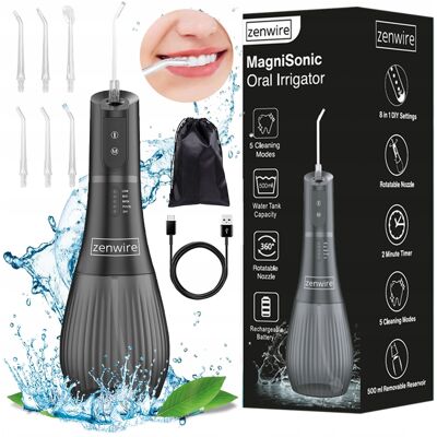 OEM Idropulsore Dentale Portatile Senza Fili Per Igiene Orale, Capacità 500 Ml. OEM Idropulsore Dentale Portatile Senza Fili Per Igiene Orale, Capacità 500 Ml.