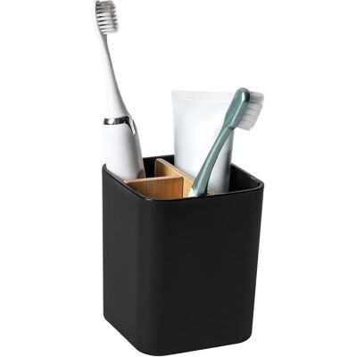 OEM Porta Spazzolini, Contenitore In Plastica Con 2 Scomparti Per Spazzolini + 1 Scatola Portaoggetti, Adatto Per Spazzolini Elettrici, Dentifricio E Filo Interdentale, Colore Nero. OEM Porta Spazzolini, Contenitore In Plastica Con 2 Scomparti Per Spazzolini + 1 Scatola Portaoggetti, Adatto Per Spazzolini Elettrici, Dentifricio E Filo Interdentale, Colore Nero.