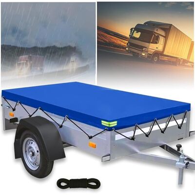 OEM Telo Di Copertura Per Rimorchio, 214 X 122 X 13 Cm, Pvc 600d, Materiale Telone, Rimorchio Con Tiranti, Strisce Riflettenti, Occhielli Per Rimorchio Auto Da 750 Kg OEM Telo Di Copertura Per Rimorchio, 214 X 122 X 13 Cm, Pvc 600d, Materiale Telone, Rimorchio Con Tiranti, Strisce Riflettenti, Occhielli Per Rimorchio Auto Da 750 Kg