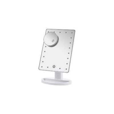 OEM Specchio Per Il Trucco Con Luci, Da Tavolo, Da Viaggio E Da Toeletta Con 21 Luci Led E Touchscreen Con Ingrandimento 10x, Rotazione Libera A 180°, Doppia Alimentazione - Crezuo OEM Specchio Per Il Trucco Con Luci, Da Tavolo, Da Viaggio E Da Toeletta Con 21 Luci Led E Touchscreen Con Ingrandimento 10x, Rotazione Libera A 180°, Doppia Alimentazione - Crezuo