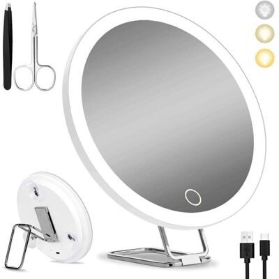 OEM Specchio Per Il Trucco Con Ingrandimento 30x (15 Cm), Luce Led Ricaricabile, Supporto Girevole A 360°, 3 Ventose, Specchio Con Ingrandimento 10x/20x. OEM Specchio Per Il Trucco Con Ingrandimento 30x (15 Cm), Luce Led Ricaricabile, Supporto Girevole A 360°, 3 Ventose, Specchio Con Ingrandimento 10x/20x.
