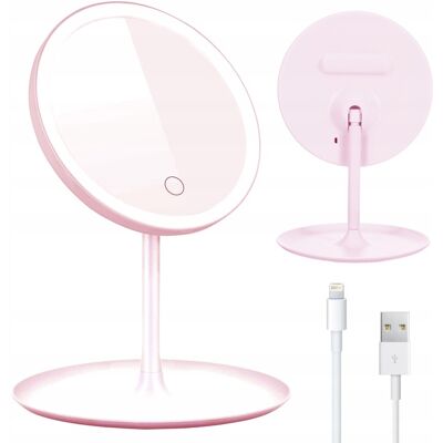 OEM Specchio Cosmetico Illuminato Da Tavolo Da Trucco, Da Terra, Rosa OEM Specchio Cosmetico Illuminato Da Tavolo Da Trucco, Da Terra, Rosa
