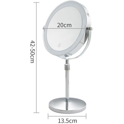 OEM Specchio Per Il Trucco Illuminato, Specchio Da Bagno Girevole A 360° (1x/10x), Specchio Per Il Trucco Illuminato Con Luminosità Regolabile E Ingrandimento, Specchio A Doppia Faccia Ricaricabile Da 200 OEM Specchio Per Il Trucco Illuminato, Specchio Da Bagno Girevole A 360° (1x/10x), Specchio Per Il Trucco Illuminato Con Luminosità Regolabile E Ingrandimento, Specchio A Doppia Faccia Ricaricabile Da 200