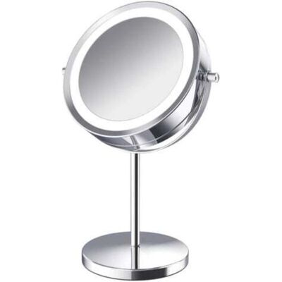 OEM Specchio Cosmetico Ingranditore Illuminato Girevole A 360°, Specchio Cosmetico Con Ingrandimento 10x, Specchio Cosmetico Illuminato, Specchio Autoportante Girevole A Doppia Faccia Con Supporto (versio OEM Specchio Cosmetico Ingranditore Illuminato Girevole A 360°, Specchio Cosmetico Con Ingrandimento 10x, Specchio Cosmetico Illuminato, Specchio Autoportante Girevole A Doppia Faccia Con Supporto (versio