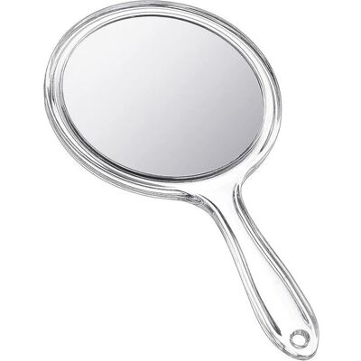 ENOWELIR Specchio Portatile Bifacciale Con Manico, Trasparente, Con Ingrandimento 1x E 2x Per Il Trucco, Forma Arrotondata, Compatto E Pratico ENOWELIR Specchio Portatile Bifacciale Con Manico, Trasparente, Con Ingrandimento 1x E 2x Per Il Trucco, Forma Arrotondata, Compatto E Pratico