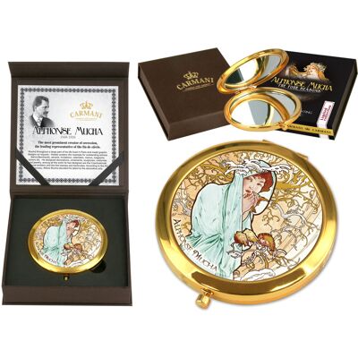 OEM Specchietto Cosmetico Da Borsetta Invernale Alphons Mucha OEM Specchietto Cosmetico Da Borsetta Invernale Alphons Mucha