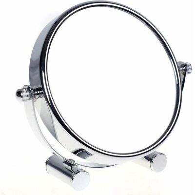 OEM Specchio Cosmetico A Doppia Faccia Girevole A 360 Gradi, Ingrandimento Normale E 10x, Specchio Autoportante Per Trucco, Rasatura, Bagno, Cromato OEM Specchio Cosmetico A Doppia Faccia Girevole A 360 Gradi, Ingrandimento Normale E 10x, Specchio Autoportante Per Trucco, Rasatura, Bagno, Cromato