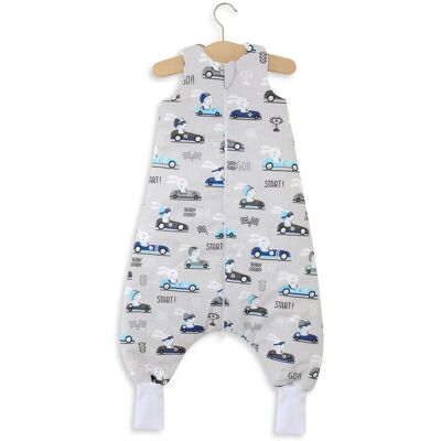 OEM Sacco Nanna Per Neonati Con Gambe, In Cotone, Isolante, Taglia L, 9-24 Mesi, Tog 2.5 - Coniglietti In Macchina, Grigio OEM Sacco Nanna Per Neonati Con Gambe, In Cotone, Isolante, Taglia L, 9-24 Mesi, Tog 2.5 - Coniglietti In Macchina, Grigio