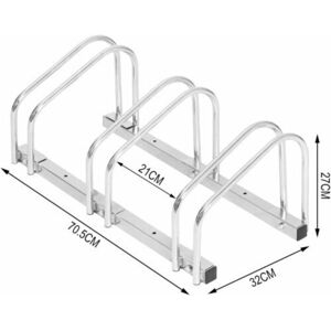 WOLTU Parcheggio Porta Bici 3x Posti Stand Rastrelliera Bicicletta Acciaio WOLTU Parcheggio Porta Bici 3x Posti Stand Rastrelliera Bicicletta Acciaio