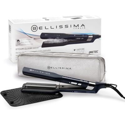 Piastra per Capelli Bellissima Steam Elixir Deluxe - Piastra in ceramica e cheratina - 230°C Piastra per Capelli Bellissima Steam Elixir Deluxe - Piastra in ceramica e cheratina - 230°C