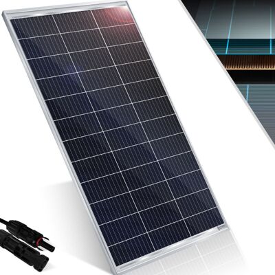 KESSER - Pannello Solare Monocristallino, Pannello Solare - 18 V Per Batterie Da 12 V, Cella Solare Fotovoltaica, Sistema Fotovoltaico, Solare Per Caravan, 165 Watt KESSER - Pannello Solare Monocristallino, Pannello Solare - 18 V Per Batterie Da 12 V, Cella Solare Fotovoltaica, Sistema Fotovoltaico, Solare Per Caravan, 165 Watt