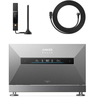 Anker Kit Solix Solarbank Max Ac Con Base Di Montaggio E Smart Meter Monofase Anker Kit Solix Solarbank Max Ac Con Base Di Montaggio E Smart Meter Monofase