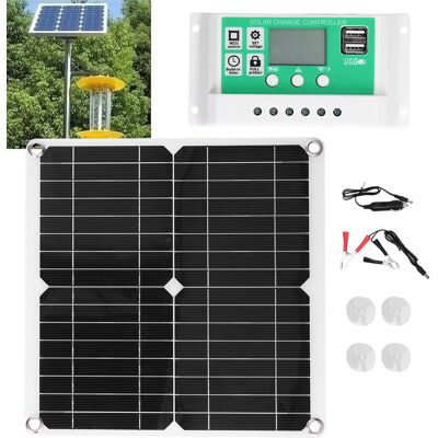 OEM Kit Pannello Solare Con Regolatore Di Carica - Monocristallino Flessibile 40w 18v - Ip65 - Doppia Porta Usb 5v 2a OEM Kit Pannello Solare Con Regolatore Di Carica - Monocristallino Flessibile 40w 18v - Ip65 - Doppia Porta Usb 5v 2a