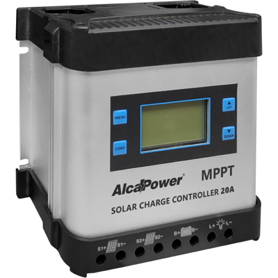 ALCAPOWER Regolatore Di Carica Solare Mppt 20a 12v/24v Con Display Lcd, Potenza Pannelli Fino A 480w, Efficienza 95%, Protezione Integrata Ip20 ALCAPOWER Regolatore Di Carica Solare Mppt 20a 12v/24v Con Display Lcd, Potenza Pannelli Fino A 480w, Efficienza 95%, Protezione Integrata Ip20
