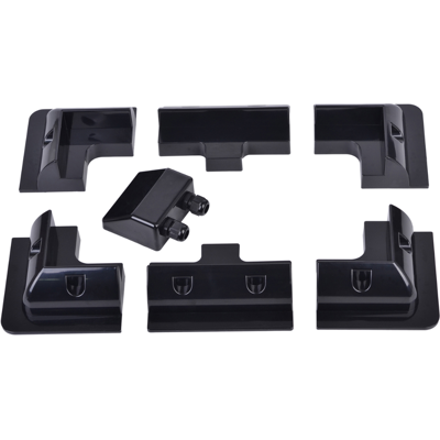 ALCAPOWER Kit 7pz Supporti Angolari Neri Abs Per Pannelli Solari Camper E Barca - Fissaggio Sicuro E Passacavo Ip68 ALCAPOWER Kit 7pz Supporti Angolari Neri Abs Per Pannelli Solari Camper E Barca - Fissaggio Sicuro E Passacavo Ip68