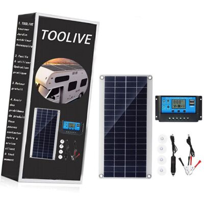 OEM Pannello Solare Da 25w 12v – Regolatore Di Carica Da 20a – Per Camper, Barche, Illuminazione Esterna – Installazione Semplice -crezuo OEM Pannello Solare Da 25w 12v – Regolatore Di Carica Da 20a – Per Camper, Barche, Illuminazione Esterna – Installazione Semplice -crezuo